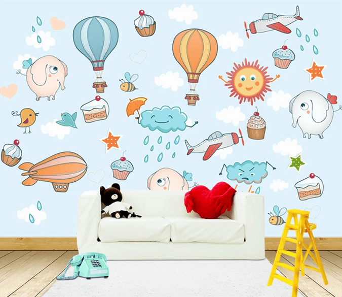 3D Sun Rain Elephant 899 Wallpaper AJ Wallpaper 2 