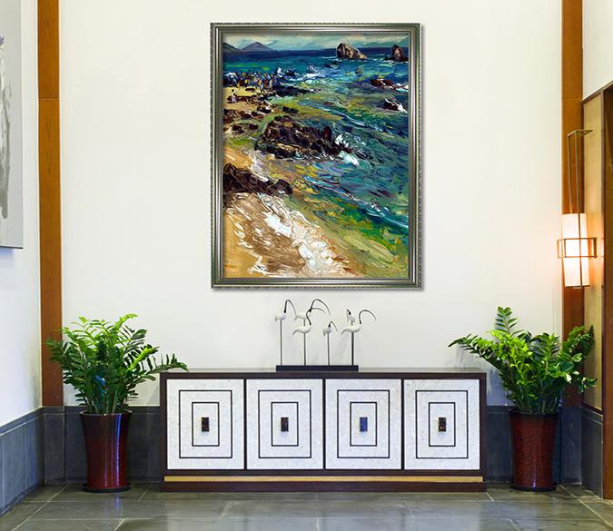 3D Shore Soil 133 Fake Framed Print Painting Wallpaper AJ Creativity Home 