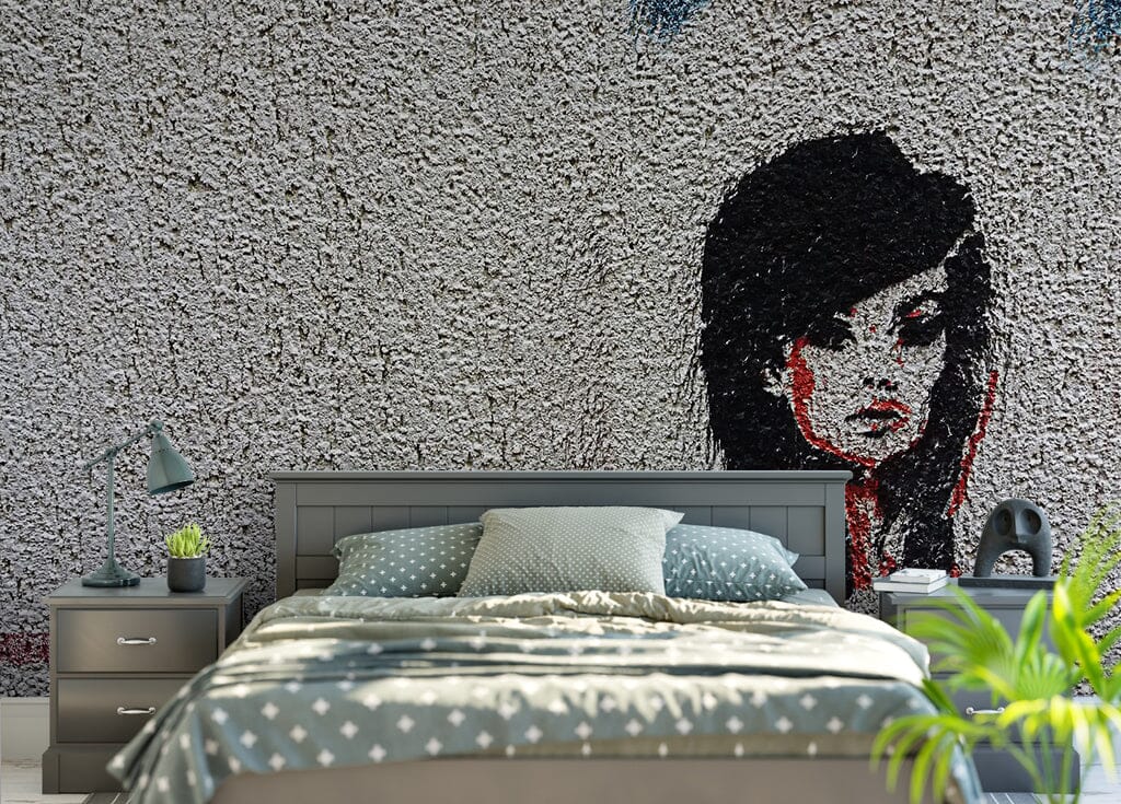 3D Sketch Girl WC024 Wall Murals Wallpaper AJ Wallpaper 2 