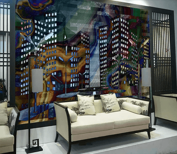 3D Building Color Dream 341 Wallpaper AJ Wallpaper 2 