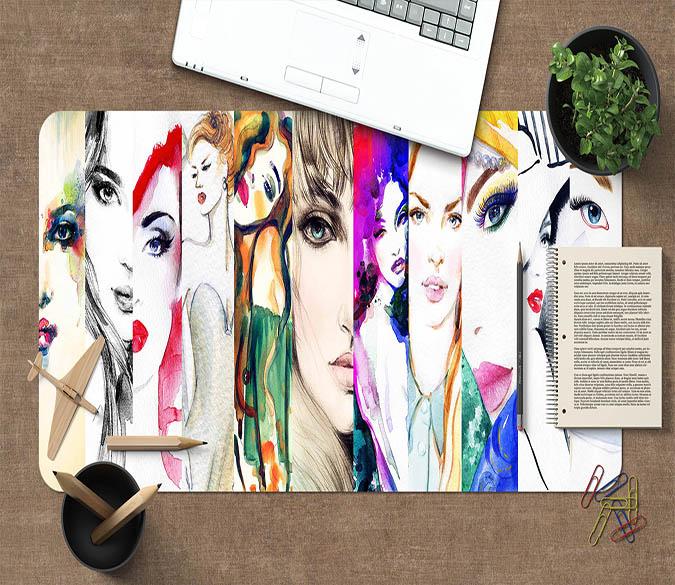3D Beauty Girl 073 Desk Mat Mat AJ Creativity Home 