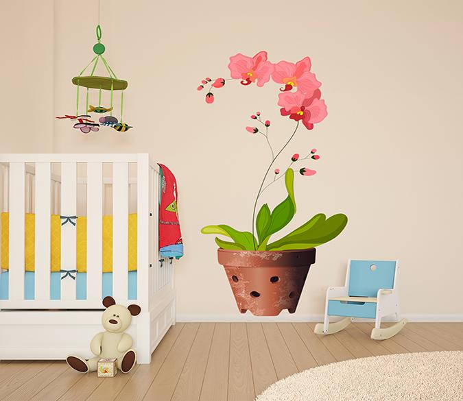 3D Vase Safflower 073 Wall Stickers Wallpaper AJ Wallpaper 