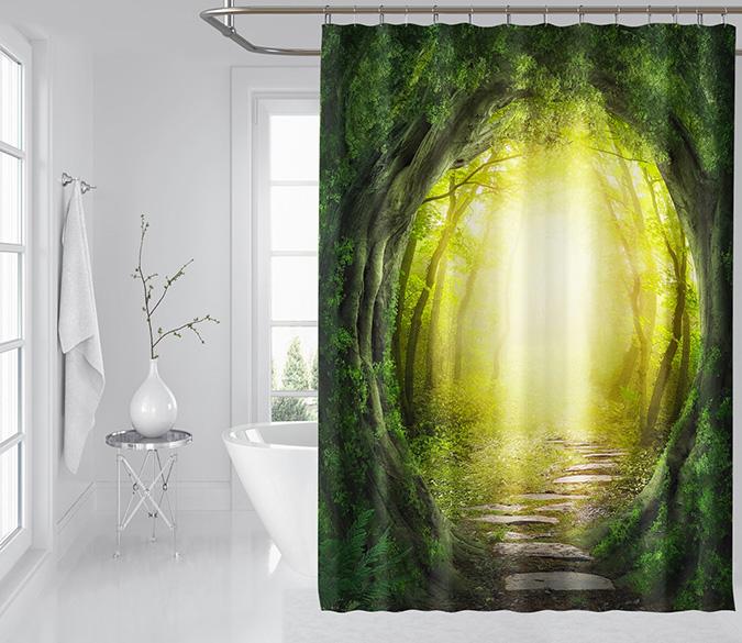 3D Tree Cave Arch 131 Shower Curtain 3D Shower Curtain AJ Creativity Home 