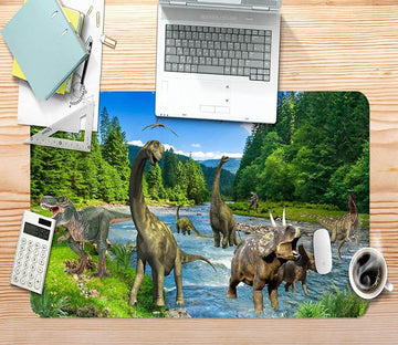 3D Dinosaur River 185 Desk Mat Mat AJ Creativity Home 