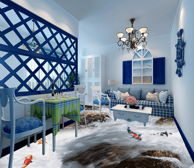 3D River 089 Floor Mural Wallpaper AJ Wallpaper 2 
