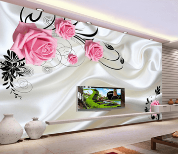 3D Silk Flowers 196 Wallpaper AJ Wallpaper 