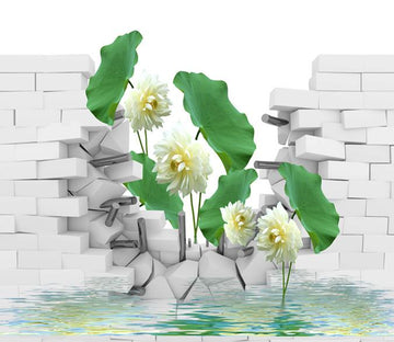 3D White Peony Flower 566 Wallpaper AJ Wallpaper 