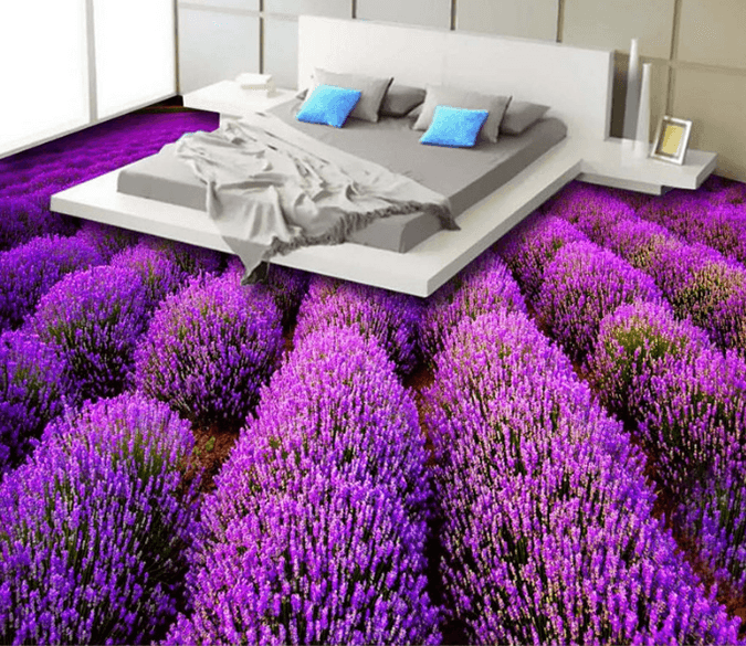 3D Lavender 305 Floor Mural Wallpaper AJ Wallpaper 2 