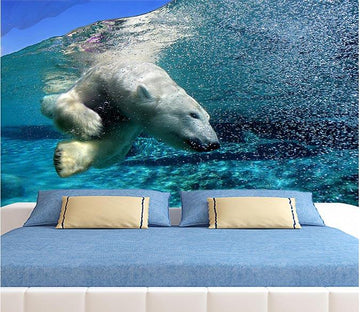 3D White Bear Bubble 054 Wallpaper AJ Wallpaper 