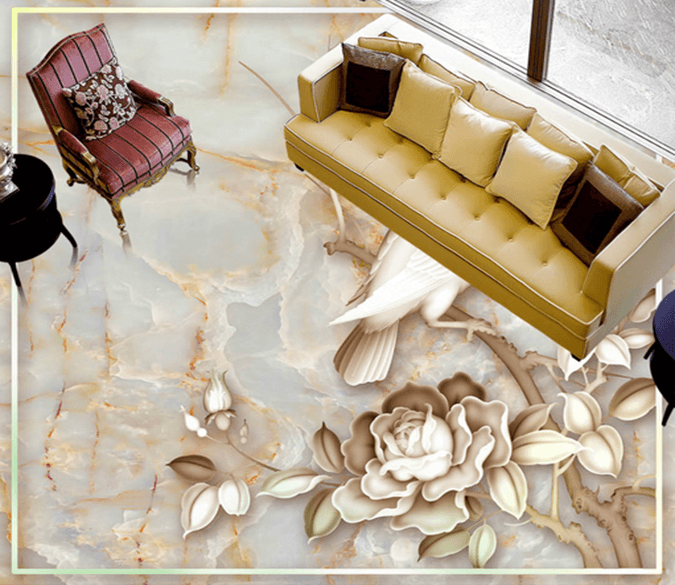 3D Tree Bird 109 Floor Mural Wallpaper AJ Wallpaper 2 