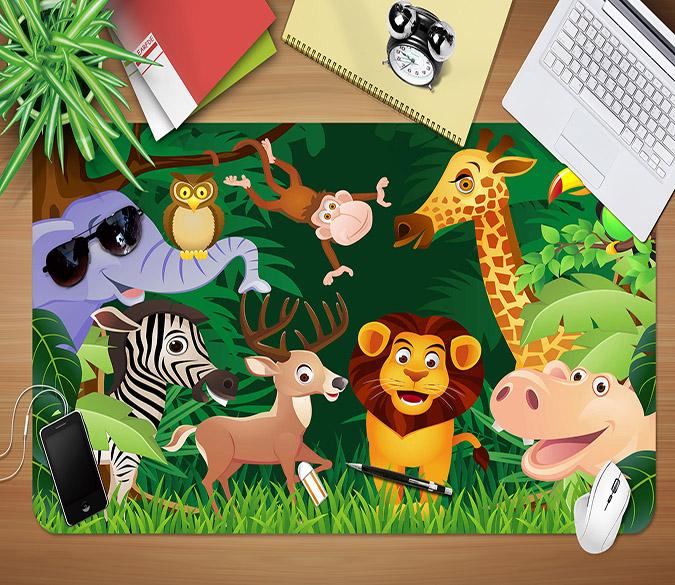 3D Cartoon Animals 184 Desk Mat Mat AJ Creativity Home 