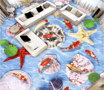 3D Big Shell 038 Floor Mural Wallpaper AJ Wallpaper 2 