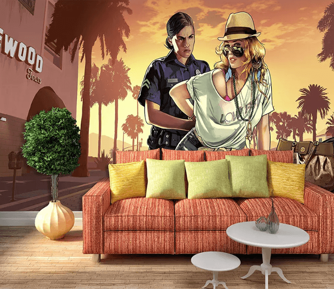 3D Police Search 1013 Wallpaper AJ Wallpaper 2 