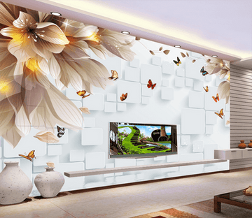 3D Petite Flowers 408 Wallpaper AJ Wallpaper 