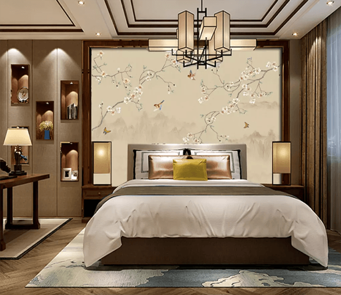 3D Flying Bird Flower 1364 Wallpaper AJ Wallpaper 2 