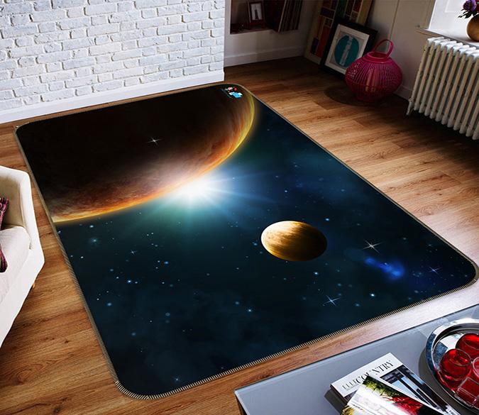 3D Saturn Shining 279 Non Slip Rug Mat Mat AJ Creativity Home 