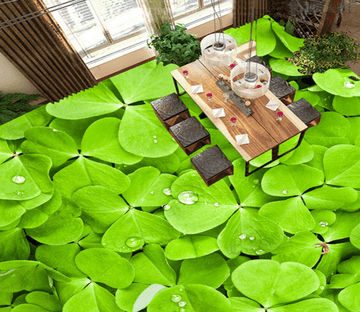 3D Big Clover 005 Floor Mural Wallpaper AJ Wallpaper 2 