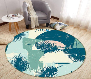 3D Painting Coconut Leaf 311 Round Non Slip Rug Mat Mat AJ Creativity Home 