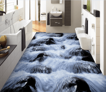 3D River 126 Floor Mural Wallpaper AJ Wallpaper 2 