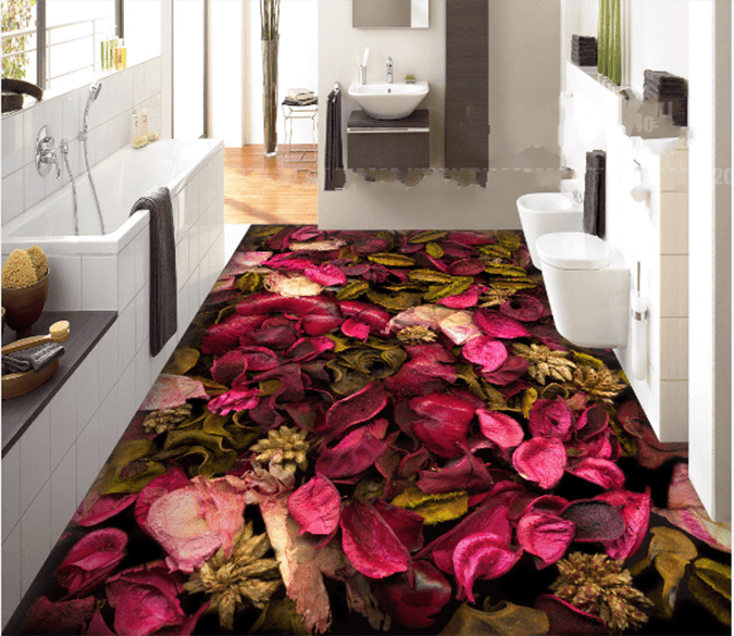 3D Flower Sea 178 Floor Mural Wallpaper AJ Wallpaper 2 