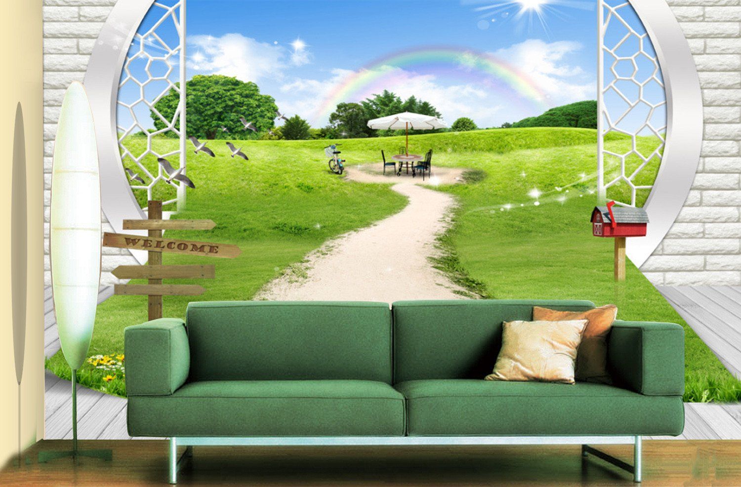 3D Blue Sky Prairie 582 Wallpaper AJ Wallpaper 