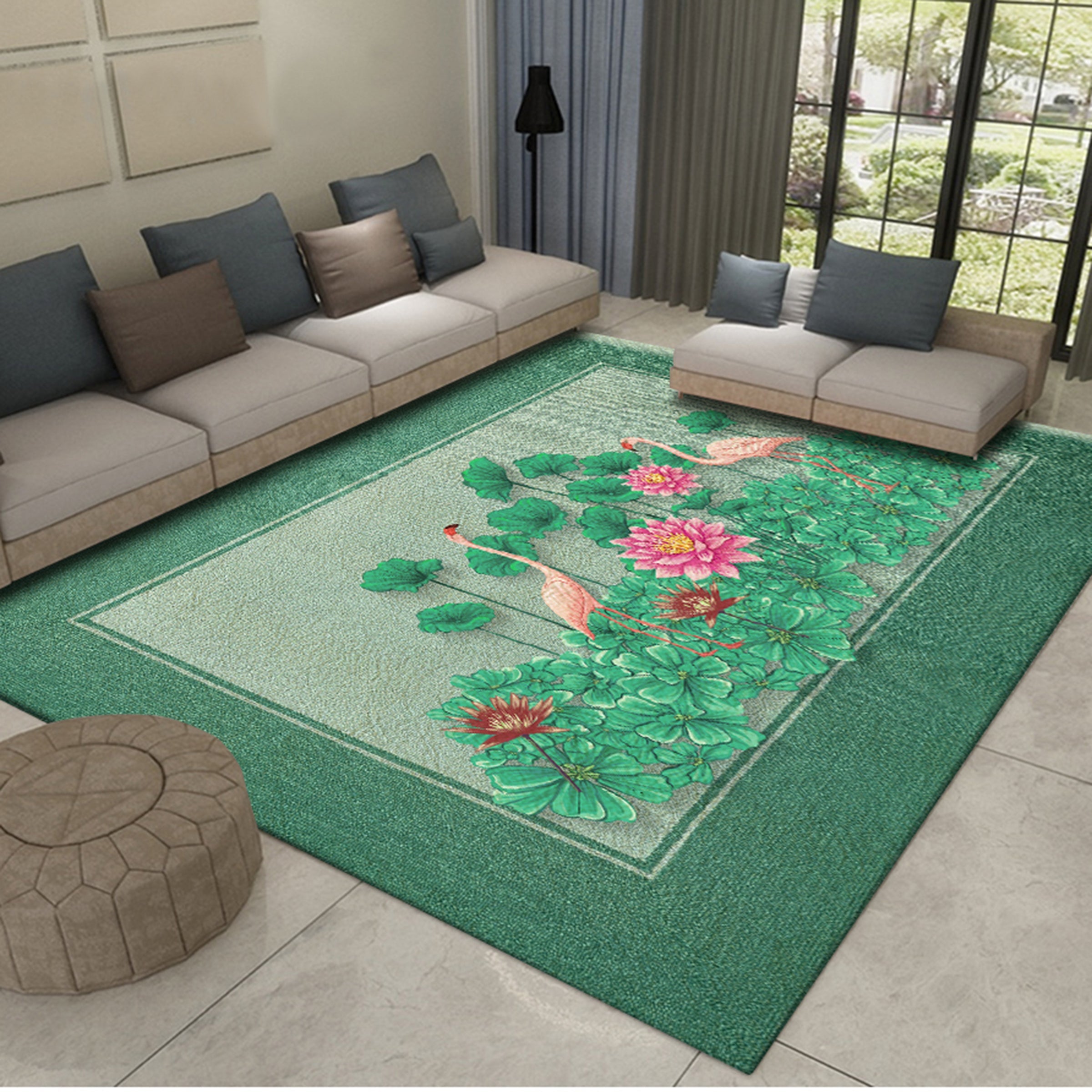 3D Red Flamingo WG458 Non Slip Rug Mat Mat AJ Creativity Home 