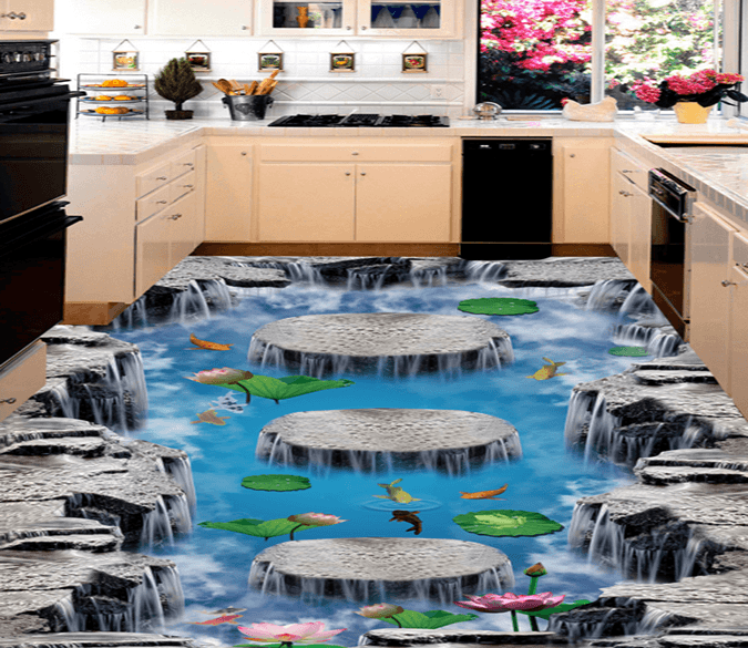 3D Stone Pile 202 Floor Mural Wallpaper AJ Wallpaper 2 