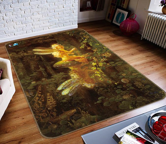 3D Elf Reflection 062 Non Slip Rug Mat Mat AJ Creativity Home 