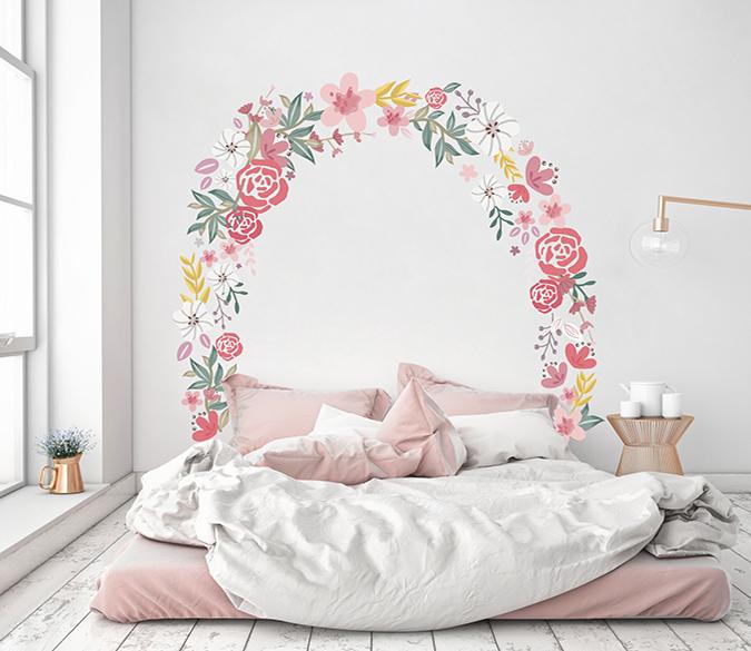 3D Powder Wreath 251 Wall Stickers Wallpaper AJ Wallpaper 