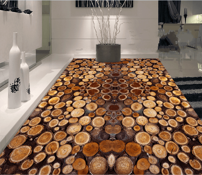 3D Pile Of Wood 175 Floor Mural Wallpaper AJ Wallpaper 2 