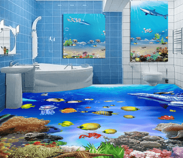 3D River Qinghai Feast 057 Floor Mural Wallpaper AJ Wallpaper 2 