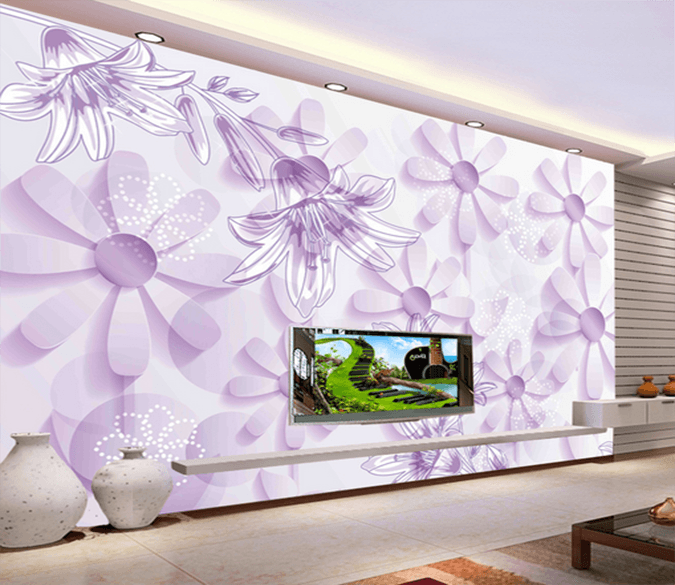 3D Doodle Flowers 348 Wallpaper AJ Wallpaper 