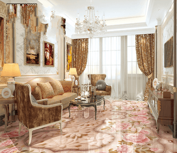 3D Small Red Flower 059 Floor Mural Wallpaper AJ Wallpaper 2 