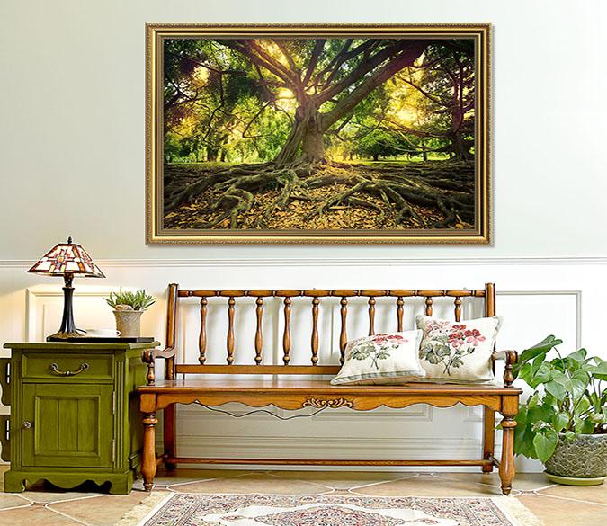 3D Giant Trees 013 Fake Framed Print Painting Wallpaper AJ Creativity Home 
