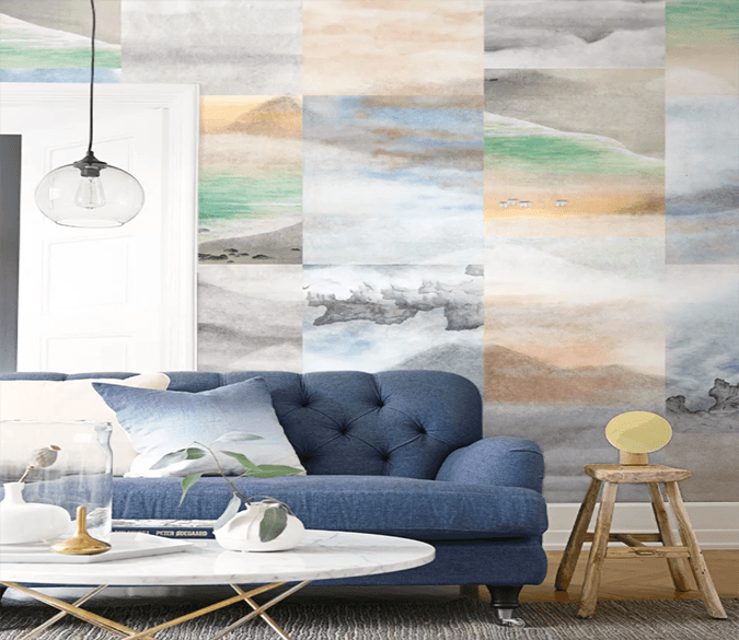 3D Square Mountain Painting 1241 Wallpaper AJ Wallpaper 2 