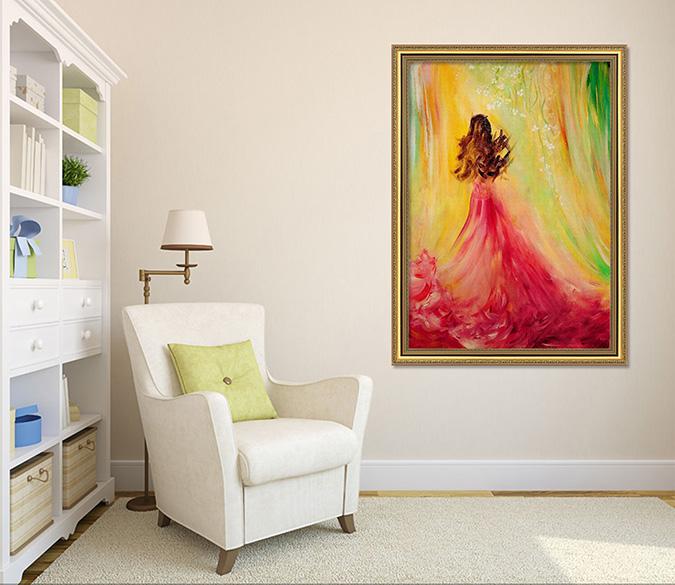 3D Beautiful Back 124 Fake Framed Print Painting Wallpaper AJ Creativity Home 