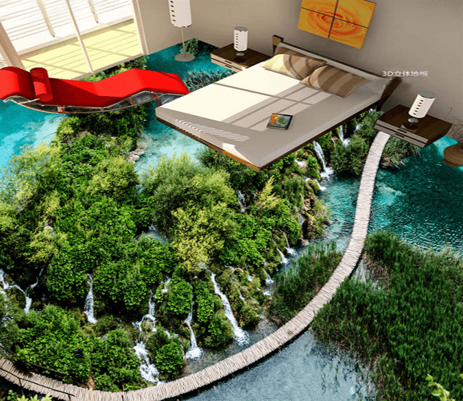 3D Curved Road 035 Floor Mural Wallpaper AJ Wallpaper 2 