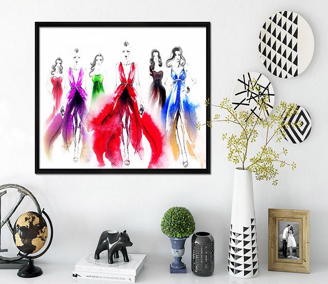 3D Gift Color 083 Fake Framed Print Painting Wallpaper AJ Creativity Home 