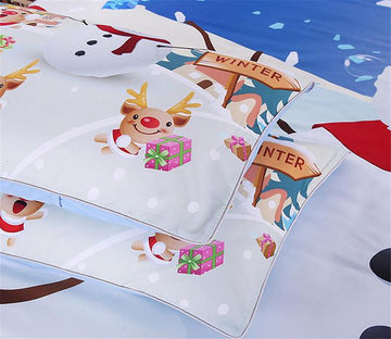 3D Christmas Snowmank 94 Bed Pillowcases Quilt Wallpaper AJ Wallpaper 