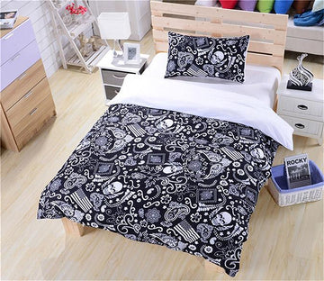 3D Black Bone 143 Bed Pillowcases Quilt Wallpaper AJ Wallpaper 