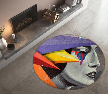 3D Colorful Tears 171 Round Non Slip Rug Mat Mat AJ Creativity Home 