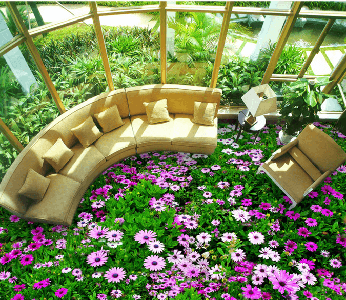 3D Small Flowers 324 Floor Mural Wallpaper AJ Wallpaper 2 