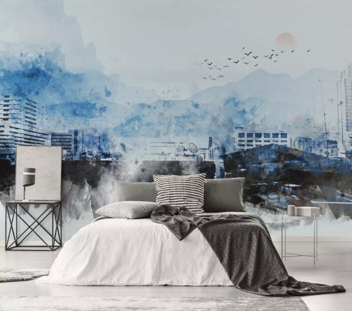 3D Misty City 1048 Wall Murals Wallpaper AJ Wallpaper 2 