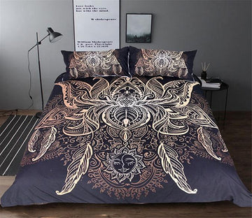 3D Sun Lotus 196 Bed Pillowcases Quilt Wallpaper AJ Wallpaper 