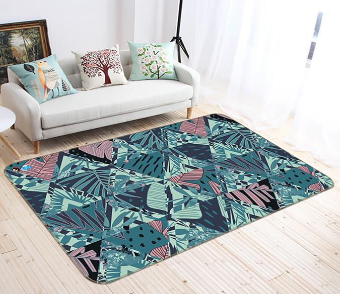 3D Triangular Plant 116 Non Slip Rug Mat Mat AJ Creativity Home 