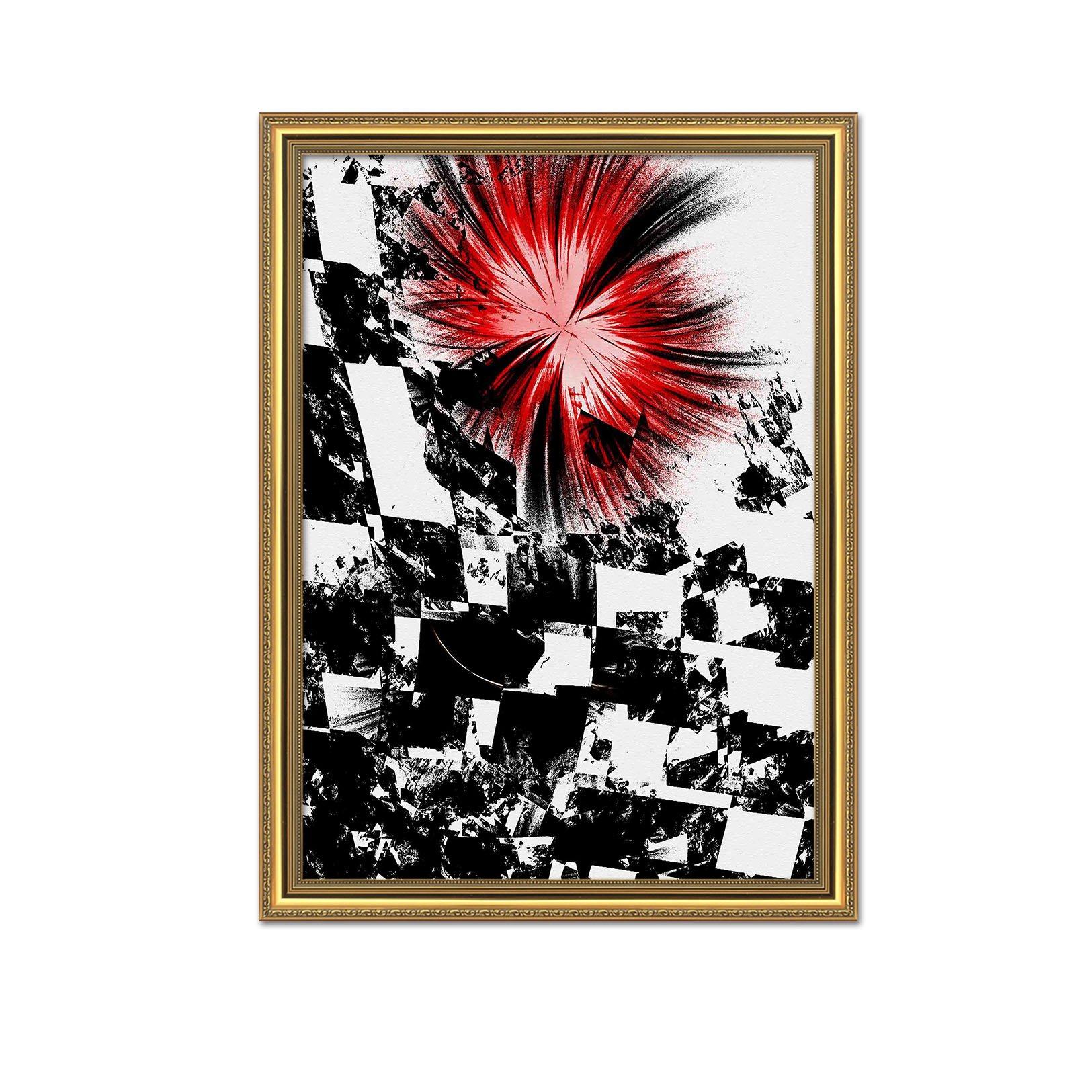 3D Red Flower 131 Fake Framed Print Painting Wallpaper AJ Creativity Home 