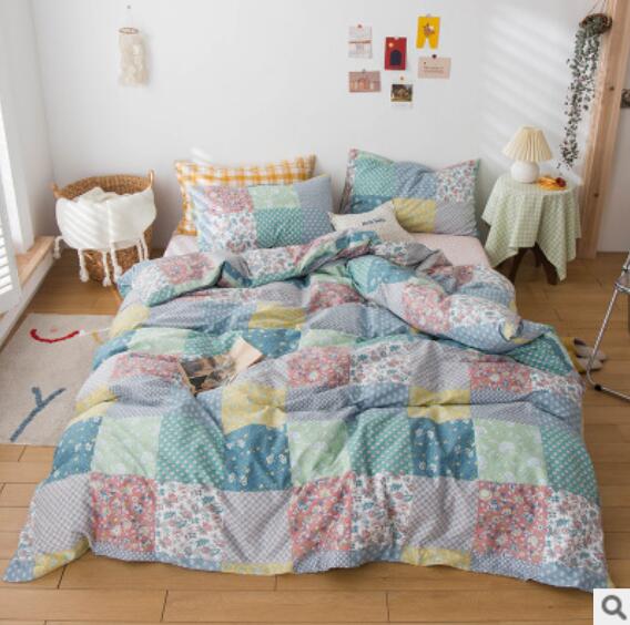 3D Colorful Floral Square 15098 Bed Pillowcases Quilt