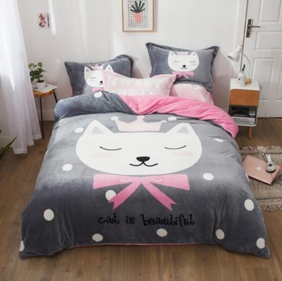 3D Crown Cat 18013 Bed Pillowcases Quilt