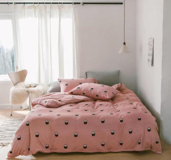 3D Pink Sushi 17148 Bed Pillowcases Quilt
