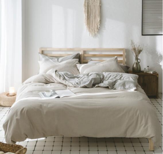 3D Beige Gray 50126 Bed Pillowcases Quilt